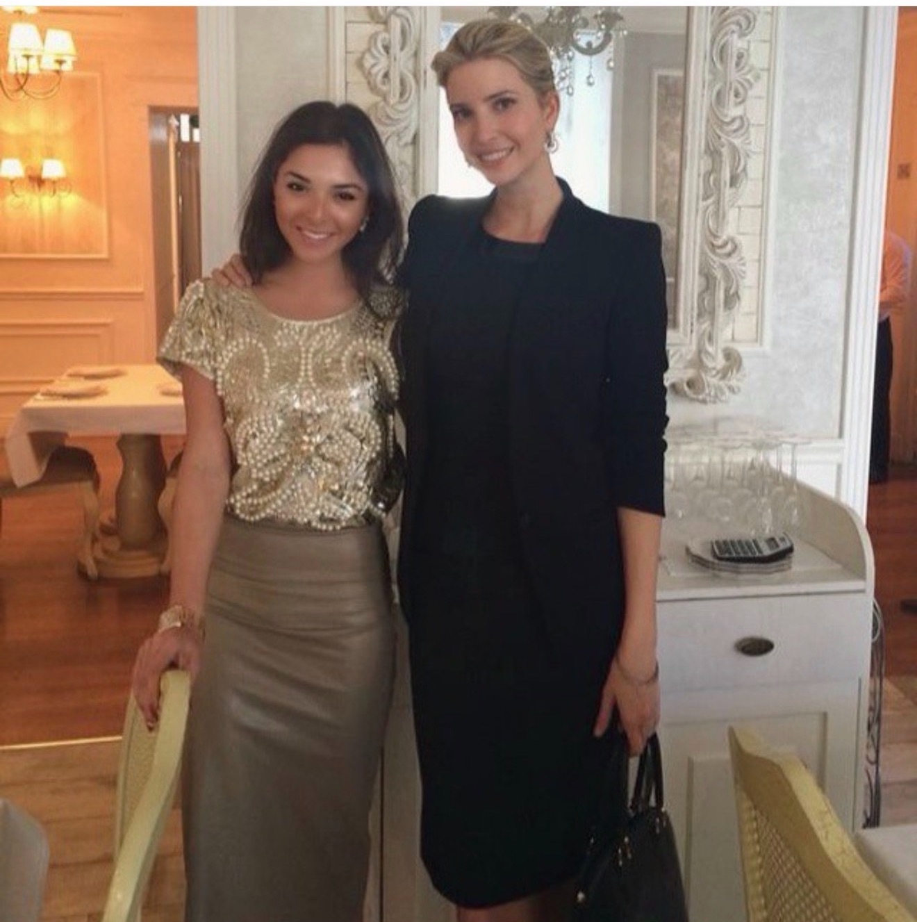 Kamila Verdiyeva with Ivanka Trump at Merci Baku